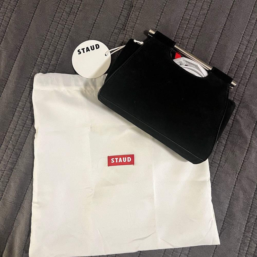 Staud Mar Mini Bag - Black Velvet